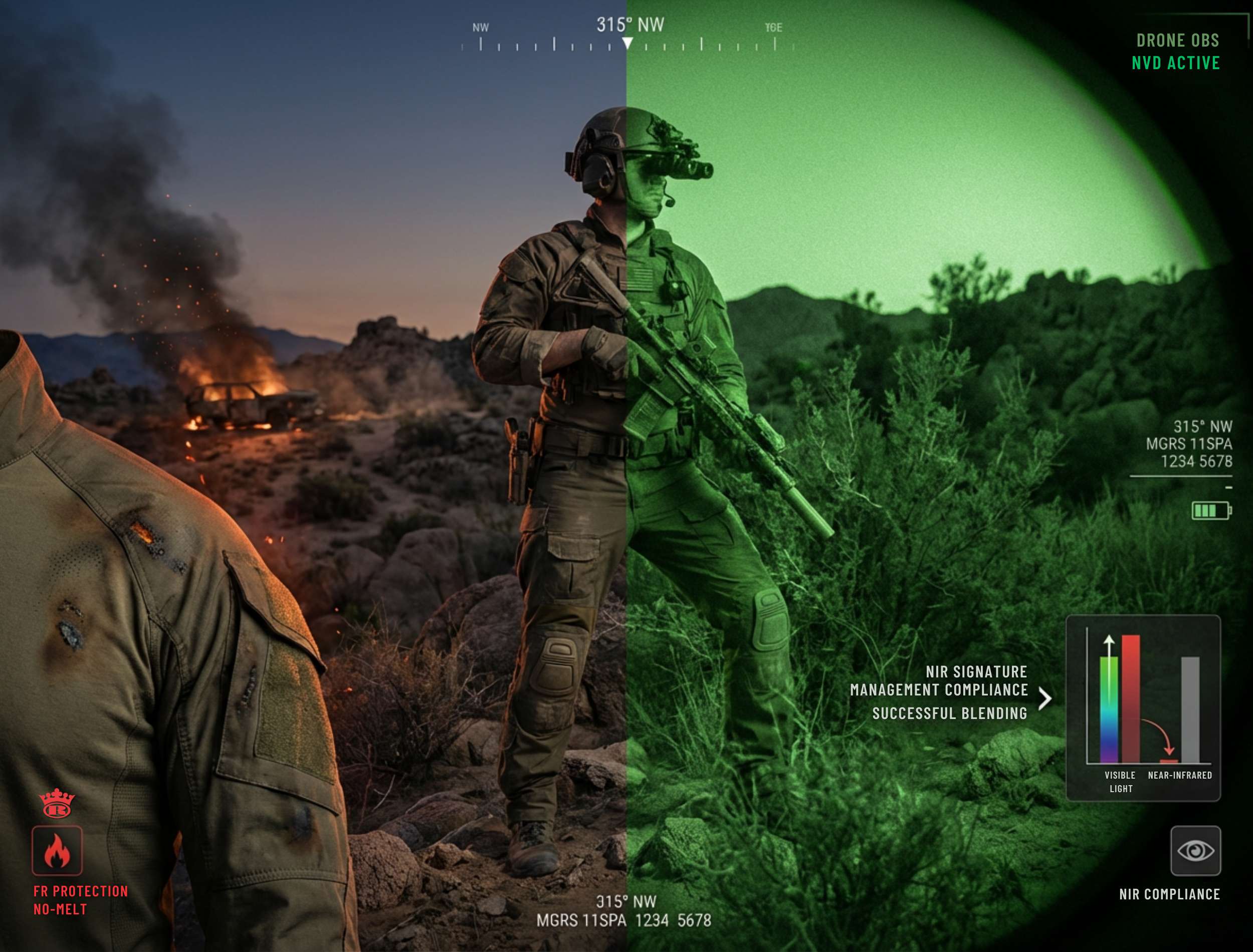 FR & NIR Fabric Technology in Military Textiles